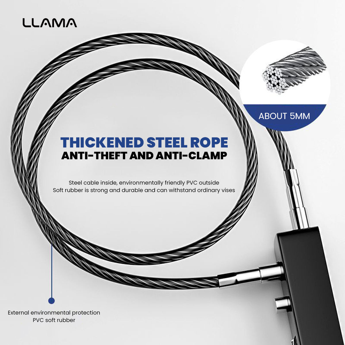 LLAMA TRUCK Steel wire combination lock padlock