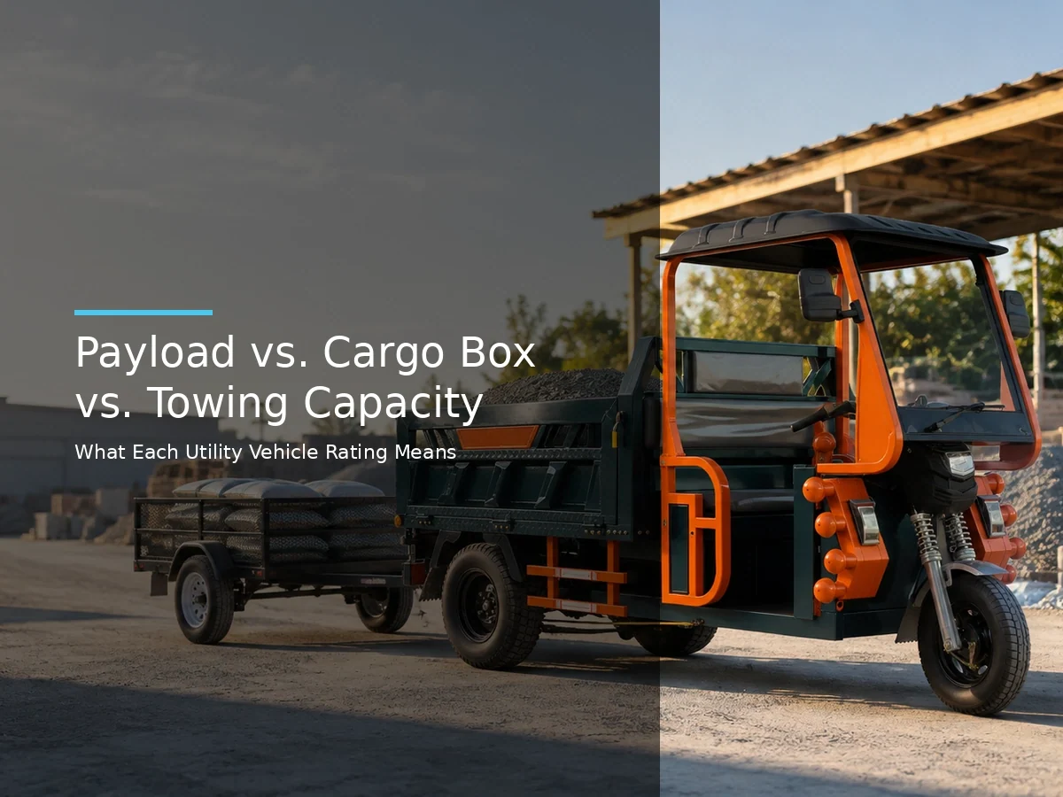 Utility Vehicle Payload vs Cargo Box vs Towing Capacity: What Each Rating Means