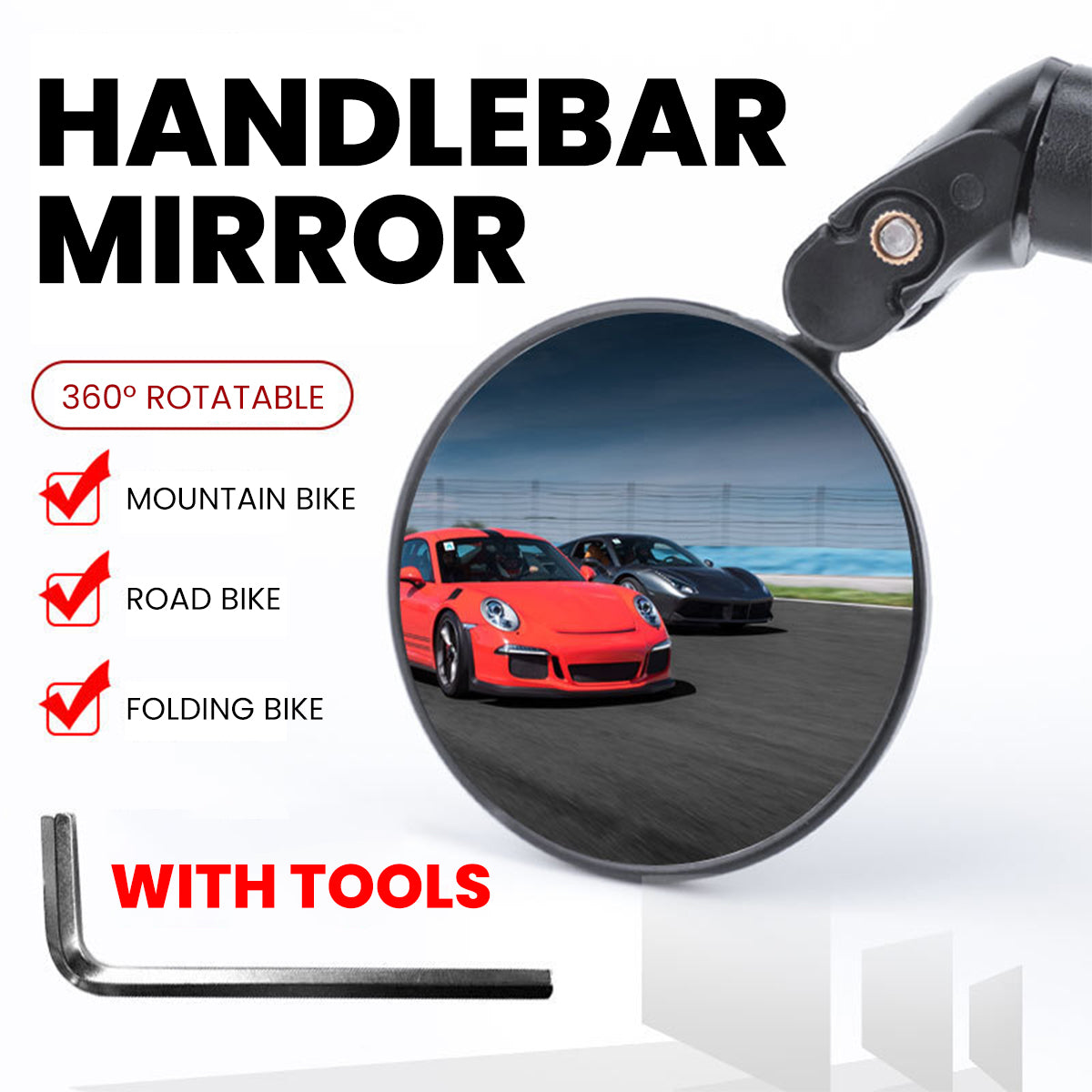 LLAMA TRUCK Foldable Convex Rearview Mirror