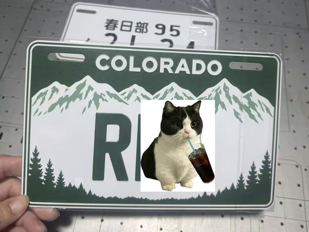 LLAMA Truck custom Colorado plate with pet photo