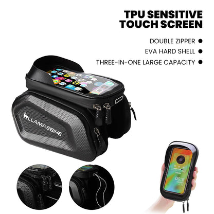 LLAMA TRUCK Waterproof Front Frame Bag with Phone Holder