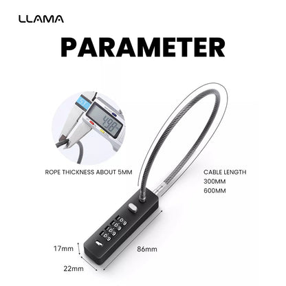 LLAMA TRUCK Steel wire combination lock padlock