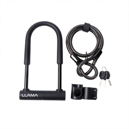 LLAMA TRUCK Heavy-Duty Portable Bike Lock Set