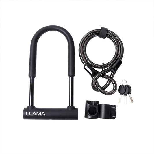 LLAMA TRUCK Heavy-Duty Portable Bike Lock Set