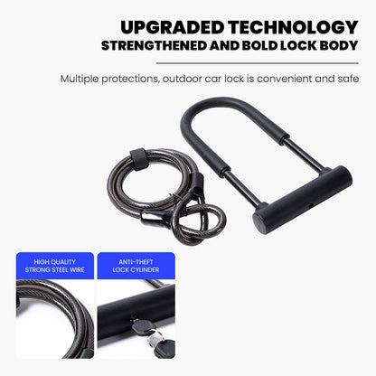 LLAMA TRUCK Heavy-Duty Portable Bike Lock Set