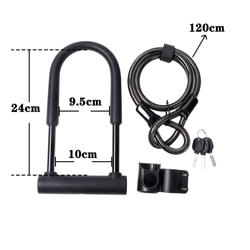 LLAMA TRUCK Heavy-Duty Portable Bike Lock Set