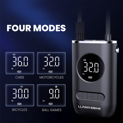 LLAMA TRUCK Portable Rechargeable Air Pump for Car Bicycle and Motorcycle Tires