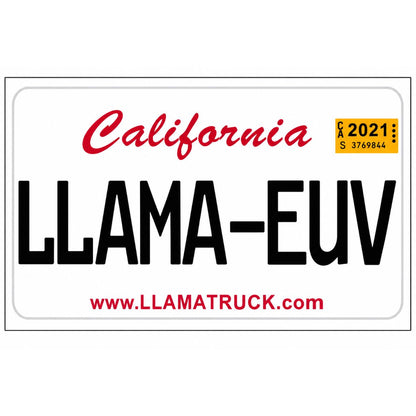 Llama Truck Personalizable License Plate | Any State & Custom Text (8.7 x 5.5 inches)