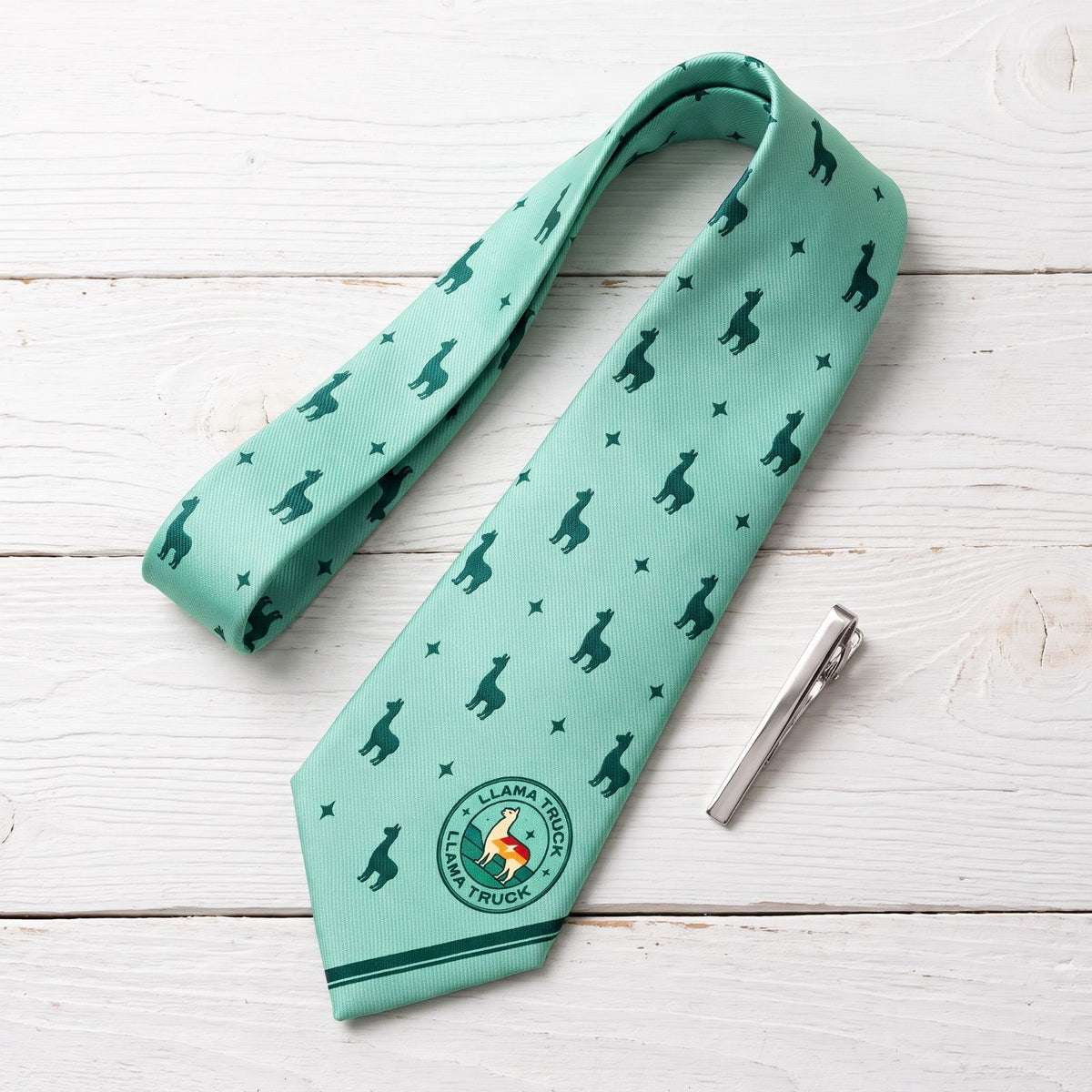 LLAMA Merch Premium Silk Patterned Necktie