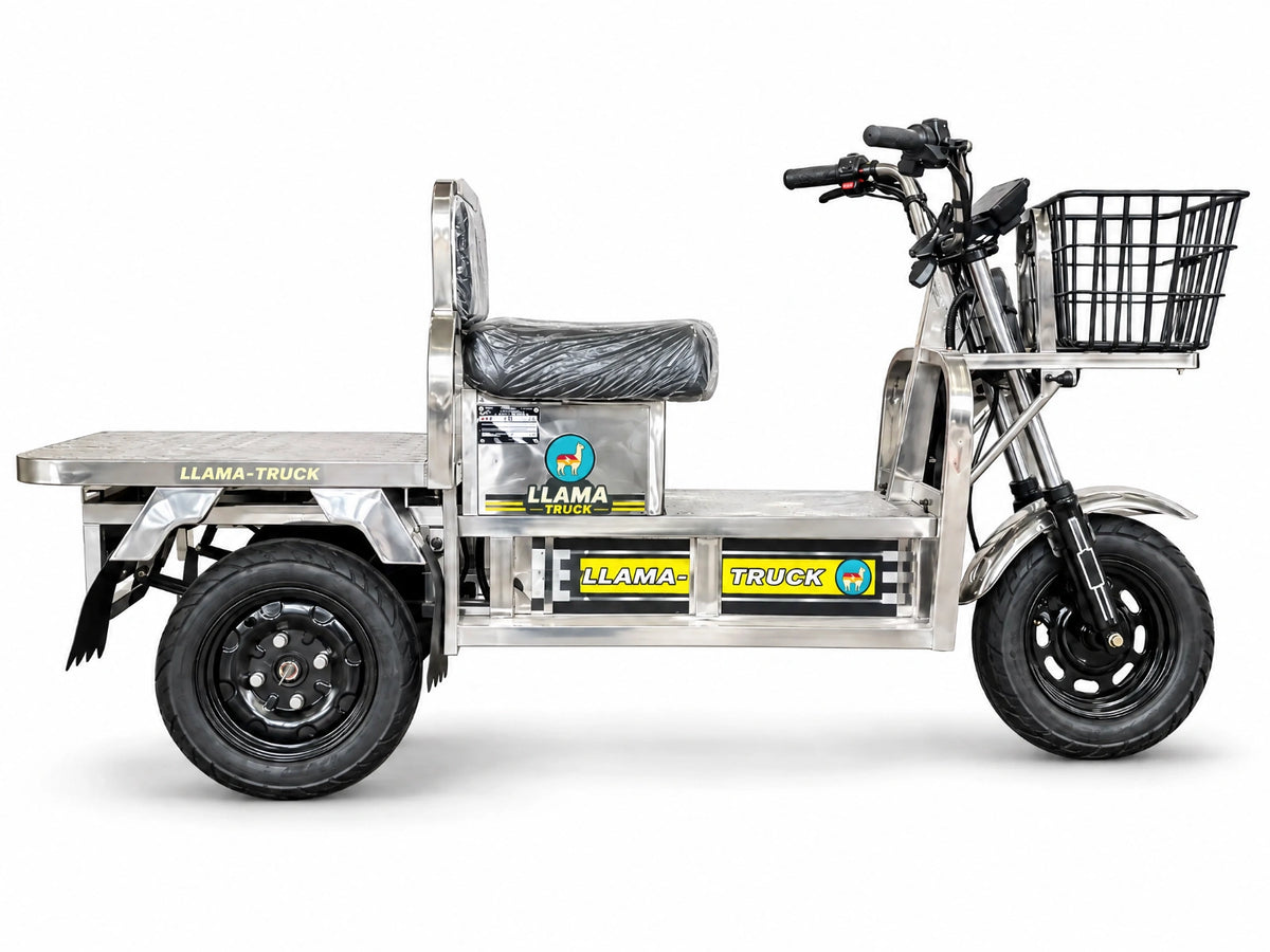LLAMA Platinum MINI compact electric cargo trike, side view
