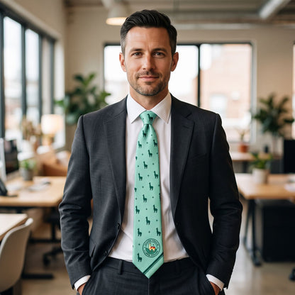 LLAMA Merch Premium Silk Patterned Necktie
